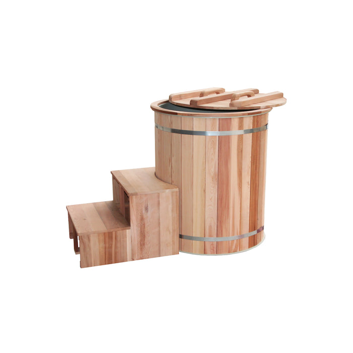 Red Cedar Barrel Cold Plunge Ice Bath Tub With Chiller